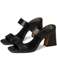 Vince Camuto - Kaden Stitched Block Heel Mule Sandals Sandals, Leather - Lyst