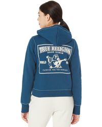 true religion white zip up moletom com capuz