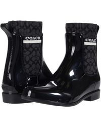 coach leather booties