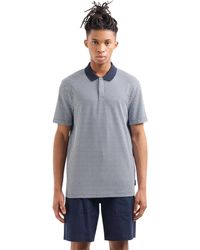 Armani Exchange - Regular Fit Printed All Over Logo Pique Polo - Lyst