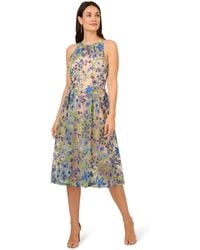 Adrianna Papell - Embroidered Fit And Flare - Lyst