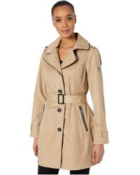 vince camuto hooded trench coat