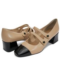 Vaneli - Darin (Ecru Nappa/ Patent) Flat Shoes - Lyst
