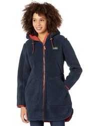 L.L. Bean Plus Size Mountain Pile Fleece Coat in Natural