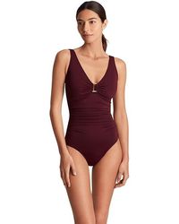 Ralph Lauren - Beach Club Solids Ring Front Underwire One-Piece Swimsuits One Piece, Elastane/Nylon - Lyst