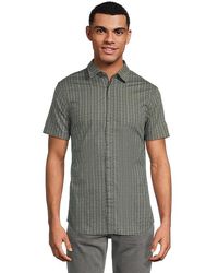 ARMANI EXCHANGE - Micro Print Stretch Cotton Short Sleeve Shirt T Shirt, Cotton/Elastane - Lyst