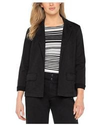 Liverpool Los Angeles - Soft Touch Twill Fitted Blazer Jacket, Cotton/Rayon/Spandex - Lyst