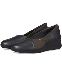 Clarks - Suttyn Walk (Dark Metallic Leather) Flat Shoes - Lyst