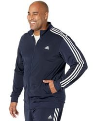 adidas - Big Tall Essentials 3-stripe Tricot Track Jacket - Lyst