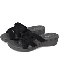 Clarks - Breeze Rae Cam Sandals/ Textile 9.5 B - Lyst