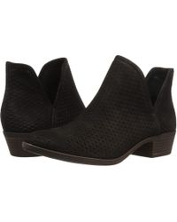 lucky brand baley perforated chop out booties leopard
