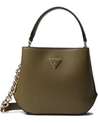 Guess Synthetic Alexie Small Bucket Bag in Brown (Black) | Lyst
