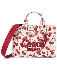 COACH - Cargo Tote Bag With Cherry Print Tote Handbags, Canvas/Textile - Lyst