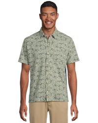 L.L. Bean - Lakewashed Performance Button Front Shirt Short Sleeve Traditional Fit Print T Shirt - Lyst
