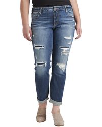 plus size silver jeans