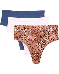 Hanky Panky - Playstretch Print High-rise Thong 3-pack - Lyst