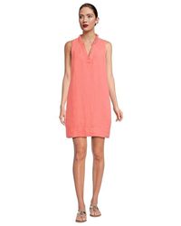 Tommy Bahama - Two Palms Double Ruffle Dress Dress Lg (Us 12-14) Linen - Lyst