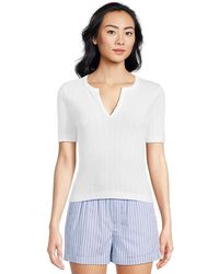 Madewell - Pointelle Crew Neck T-Shirts T Shirt 2Xs 000) Cotton/Jersey - Lyst
