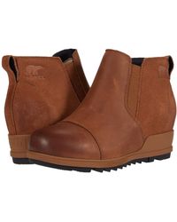 sorel evie leather pull on bootie