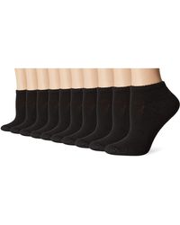 Hanes 10-pair Value Pack Low Cut Socks - Black