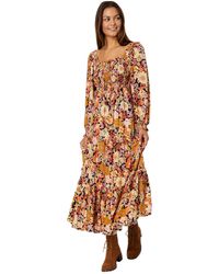 Rip Curl - Mystic Floral Long Sleeve Maxi Dress - Lyst