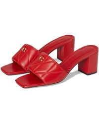 COACH - Holly Block Heel Sandals With Quilting Dress Sandals, Leather - Lyst