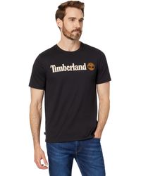 Timberland - Linear Logo Short Sleeve Tee - Lyst