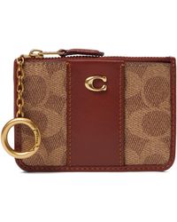 Coach Mini Skinny ID Case With Cherry Print Chalk/Multicolor in Polished  Pebbled Leather with Brass-tone - GB