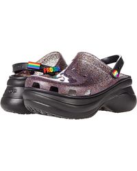 women's crocs classic bae glitter clog