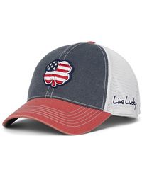 Black Clover - Usa 2T Vintage Adjustable Hat Baseball Caps/ Hat/3D Usa Flag Clover, Mesh/Polyester/Spandex - Lyst