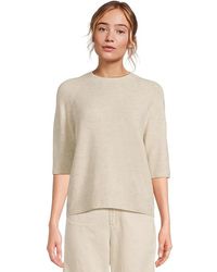 Vince Camuto - Short Sleeve Raglan Mock Neck Sweater, Acrylic/Polyester/Spandex - Lyst