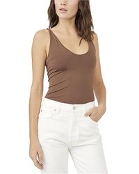 Free People - Seamless V-Neck Cami (Chocolate Lava) Clothing - Lyst