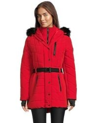 MICHAEL Michael Kors - Chevron W/ Belt A421509B74 Coat, Polyester - Lyst