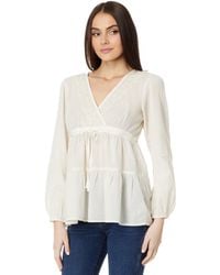 Lucky Brand - Embroidered Babydoll Top - Lyst