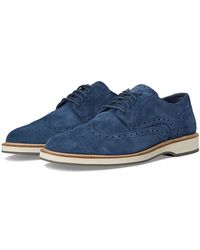 Cole Haan - Morse Grand Wingtip Oxfords Lace-Up Boots Big Dipper Suede/Ivory/Sea Stone 10.5 D - Lyst