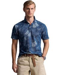 Polo Ralph Lauren - Classic Fit Nautical Mesh Polo Shirt (Oceans Voyage/Light Chambray H) Short Sleeve Knit - Lyst