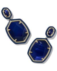 Kendra Scott - Daphne Enamel Frame Drop Earrings Earring, Brass - Lyst