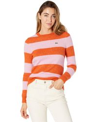 orange lacoste sweater