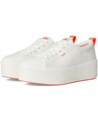 Keds - Skyler Lace-Up Shoes Snow/Coral Outsole 10 B - Lyst