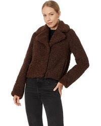 Avec Les Filles - Faux Fur Cropped Jacket Coat, Faux Fur/Polyester - Lyst