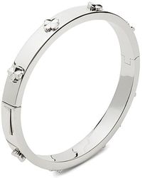 Kate Spade - Spade Flower Hinge Bangle Bracelet, Brass - Lyst