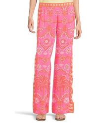 Lilly Pulitzer - Vianna Silk Palazzo Dress Pants Sunkissed Breezy Palm Engineered Pant - Lyst