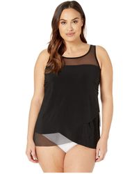 Miraclesuit - Plus Size Solid Mirage Tankini Top - Lyst