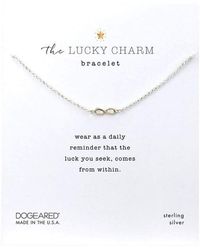 Dogeared The Lucky Charm Infinity Bracelet - Metallic