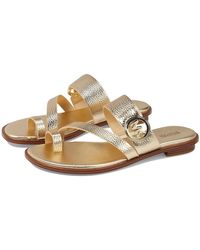 MICHAEL Michael Kors - Vera Flat Thong Sandals, Leather/Rubber - Lyst
