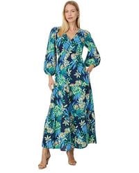 Lilly Pulitzer - Deacon 3/4 Sleeve V-Neck Dress, Cotton - Lyst
