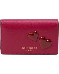 Kate Spade - Pitter Patter Smooth Leather Small Bifold Snap Wallet - Lyst