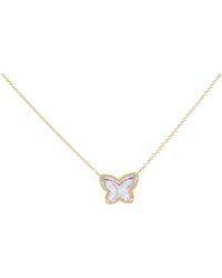 Kendra Scott Lillia Butterfly Gold Pendant Necklace in Metallic | Lyst