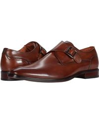 Florsheim Men's Sabato Wingtip Monk Cognac leather Shoes 12127-221 