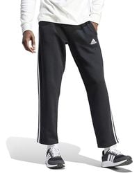 adidas - Essentials 3-stripes Fleece Open Hem Pants - Lyst